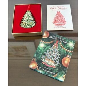 George Washington's Mount Vernon 2015 Christmas Tree Ornament Gold Finish